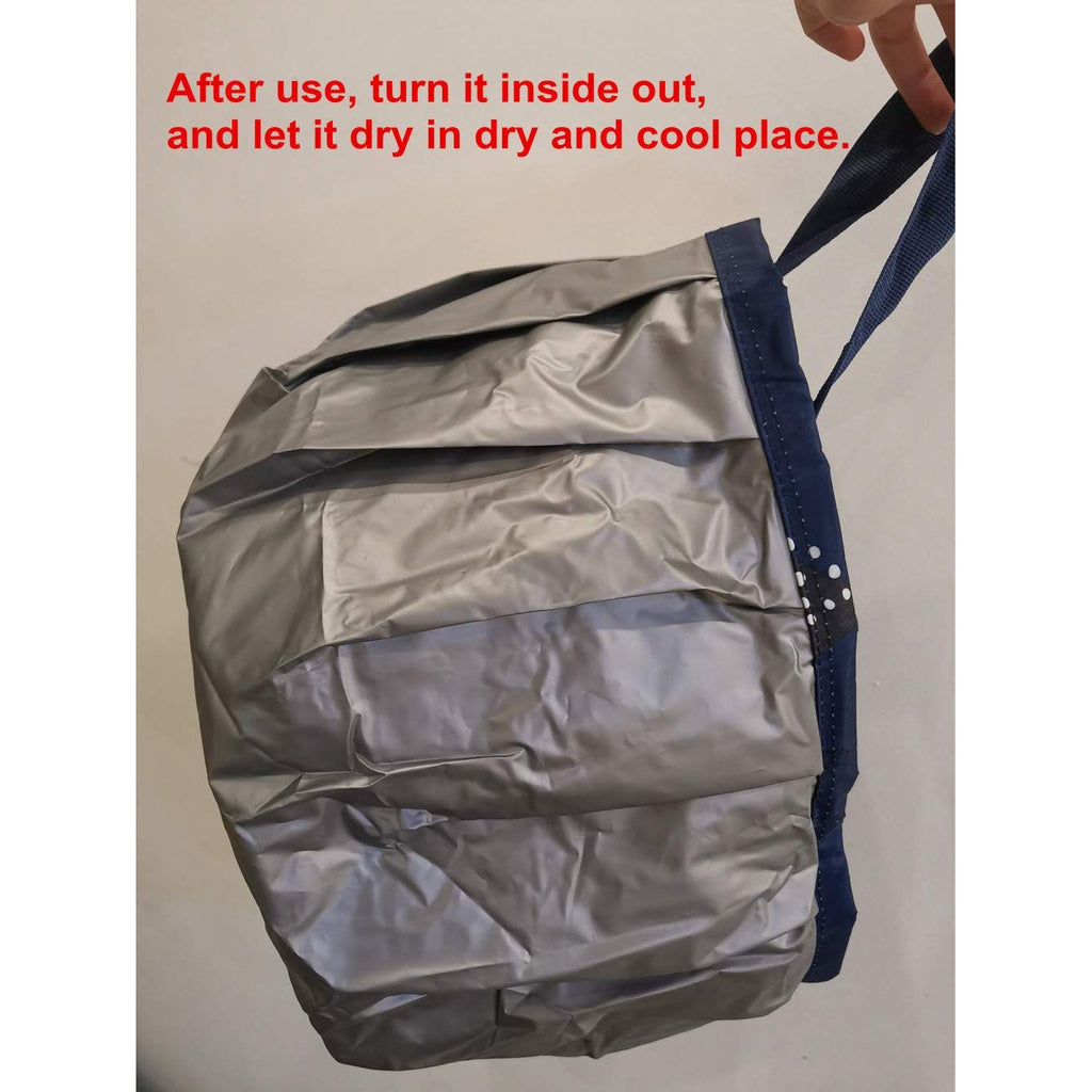 Buy now 14L Collapsible Foot Soaking Bath Basin Bag with Handles for Kids, Portable Pedicure Feet Spa Bucket Tub for Travel Camping at indiglob india