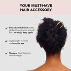 Buy now Kitsch French Hair Pins for Women â€“ Elegant & Durable Metal Hair Fork for Updos, Chignon, Bun & Twist Hairstyles, Secure Hold All Day, Comfortable Fit | Ideal Gifts for Women- Gold, 1pc at indiglob india