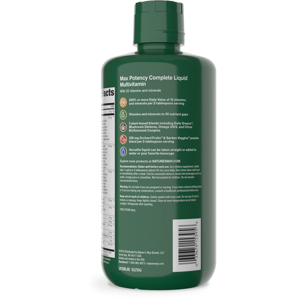Nature's Way Alive! Max Potency Complete Liquid Multivitamin, 30.4 Fl Oz