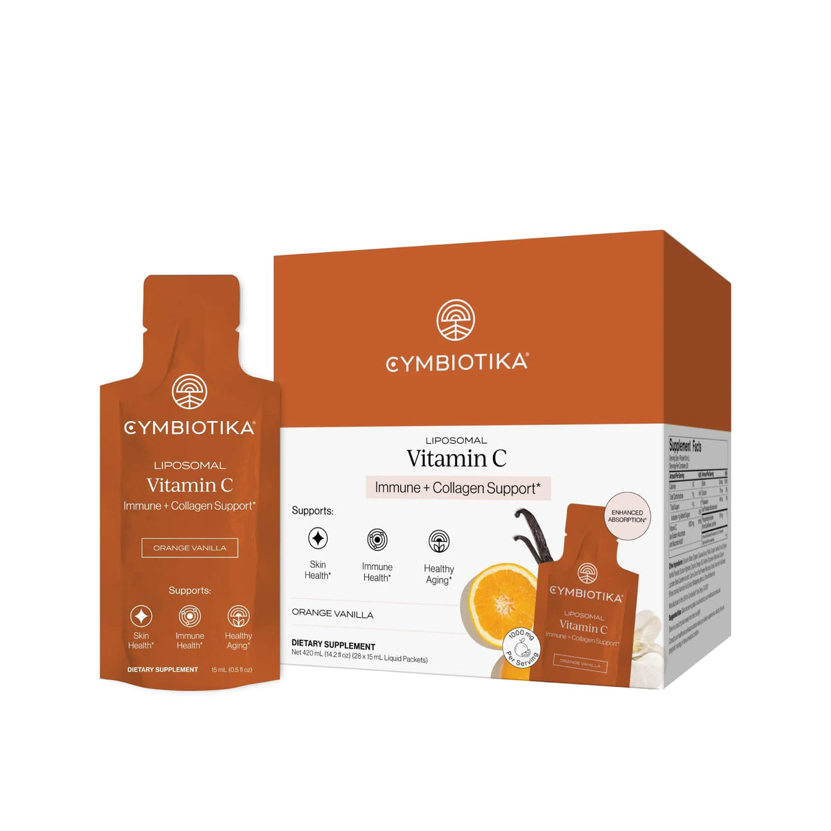 CYMBIOTIKA Liposomal Vitamin C 1000mg with Biotin for Skin