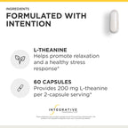Integrative Therapeutics L-Theanine - Amino Acid Supplement for Stress & Relaxation Support* - Vegan, Gluten-Free & Dairy-Free - Third-Party Tested - 60 Capsules (30 Servings)