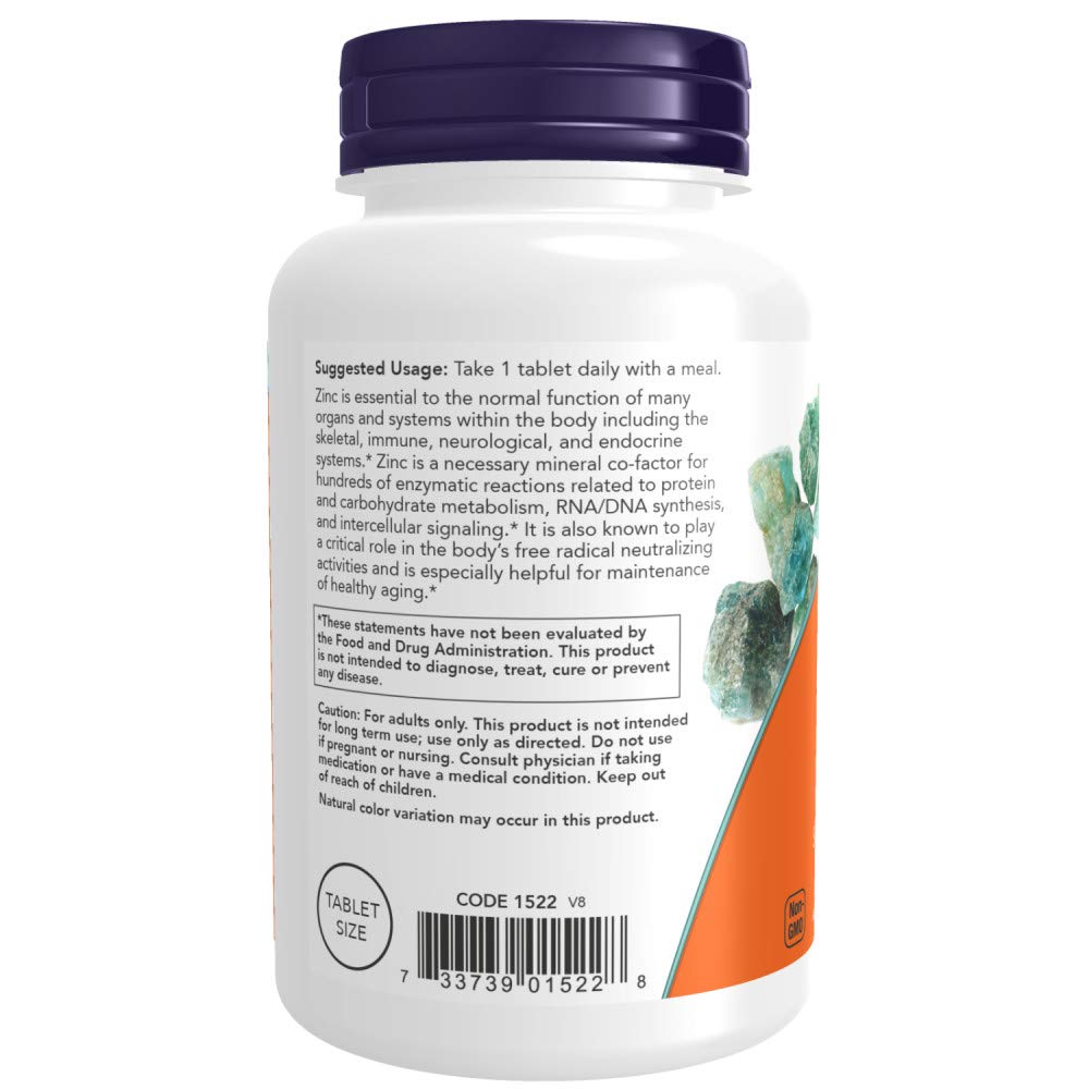 Buy now Now Foods, (2 Pack) Zinc, 50 mg, 250 Count (Pack of 2) at indiglob india