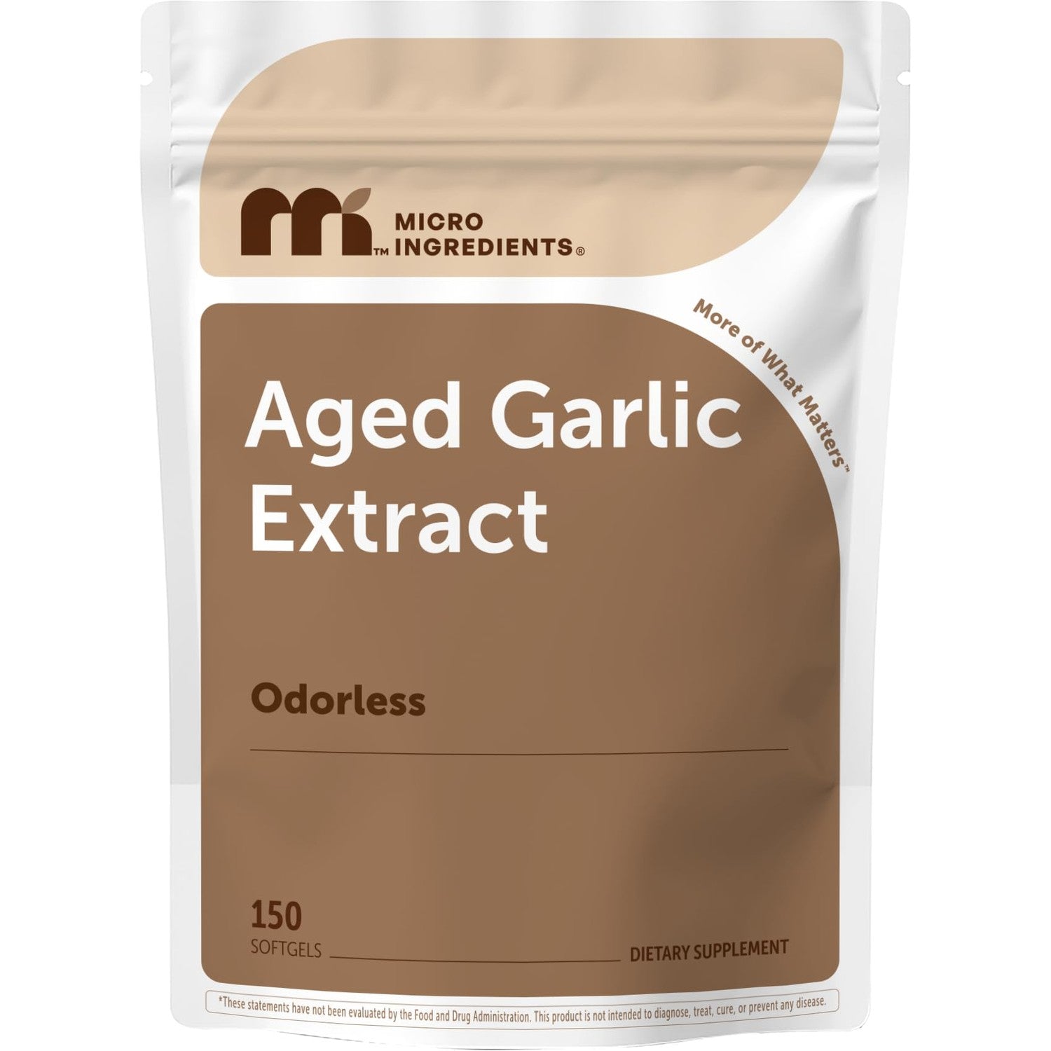 Micro Ingredients Odorless Garlic, 300 Softgels | 2 Years Aged Garlic Extract | Grown Allium Sativum Bulb | Natural Herbal Supplements | Non-GMO, Gluten Free