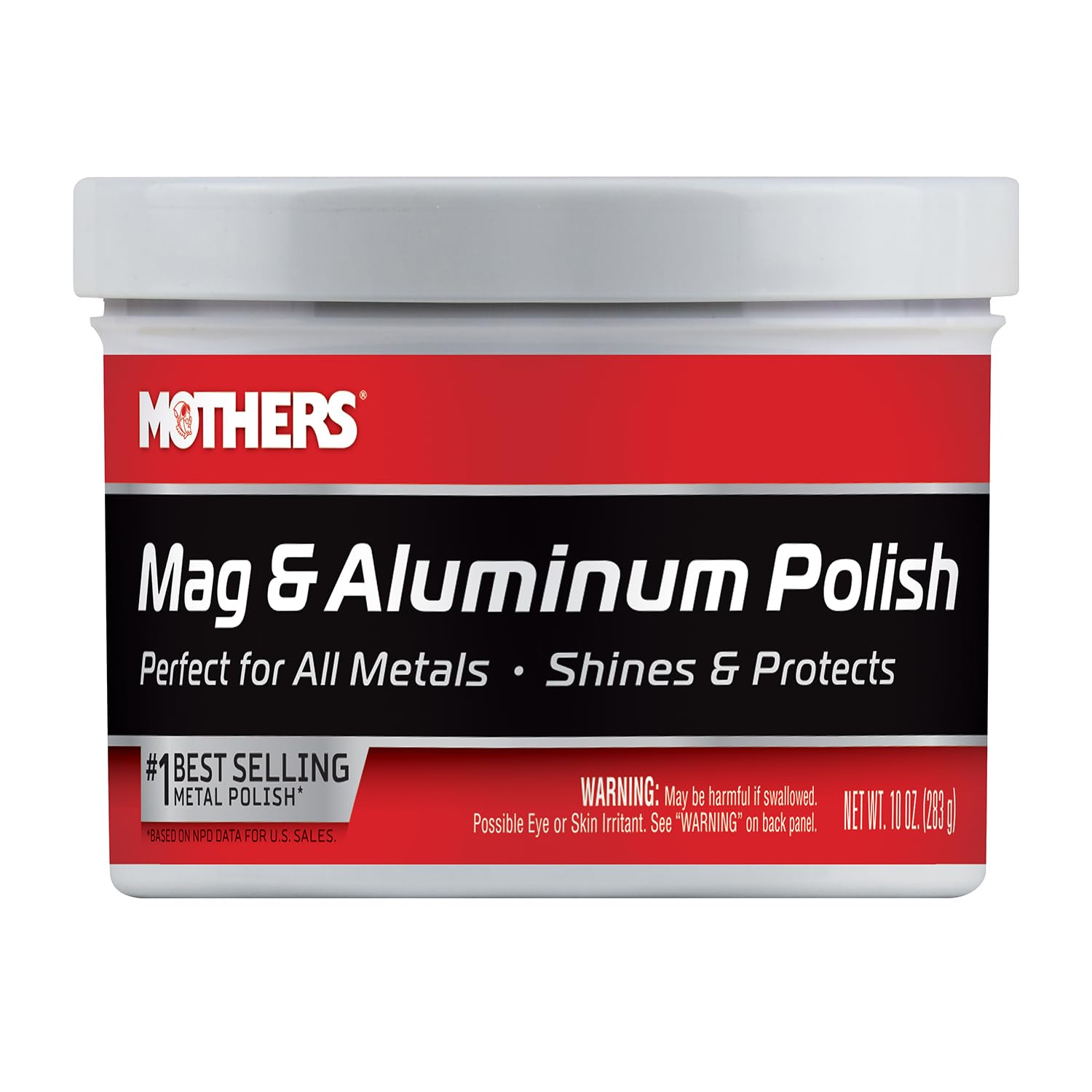 Buy now Mothers Mag & Aluminum Polish, 5 oz. — Brilliant Shine, Easy to Use, For All Uncoated & Unplated Metals Including Aluminum Wheels, Stainless Steel Trim and Exhaust Tips, Brass & More (05100) 10 Fl Oz (Pack of 1) at indiglob india