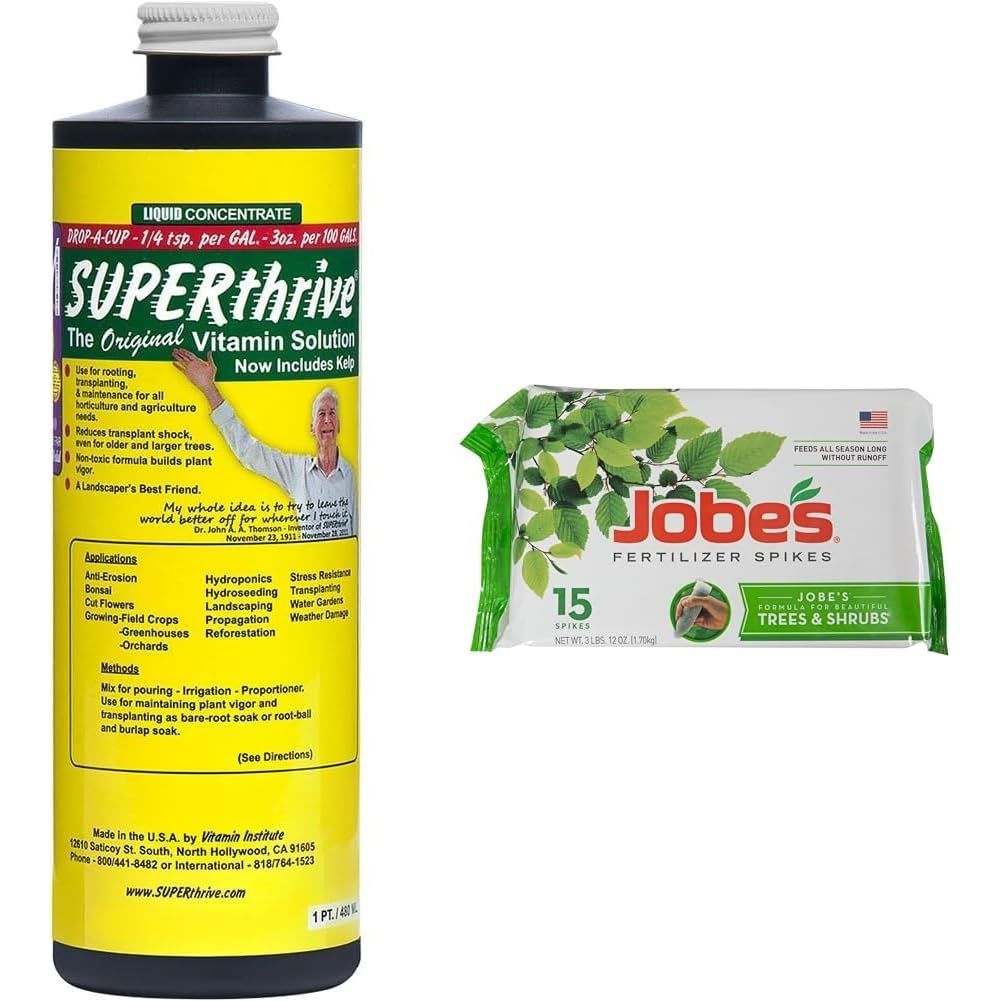Buy now SUPERthrive Plant Vitamin Solution, 1 Pint 1 Pint Vitamin Solution + Tree Fertilizer Spikes at indiglob india