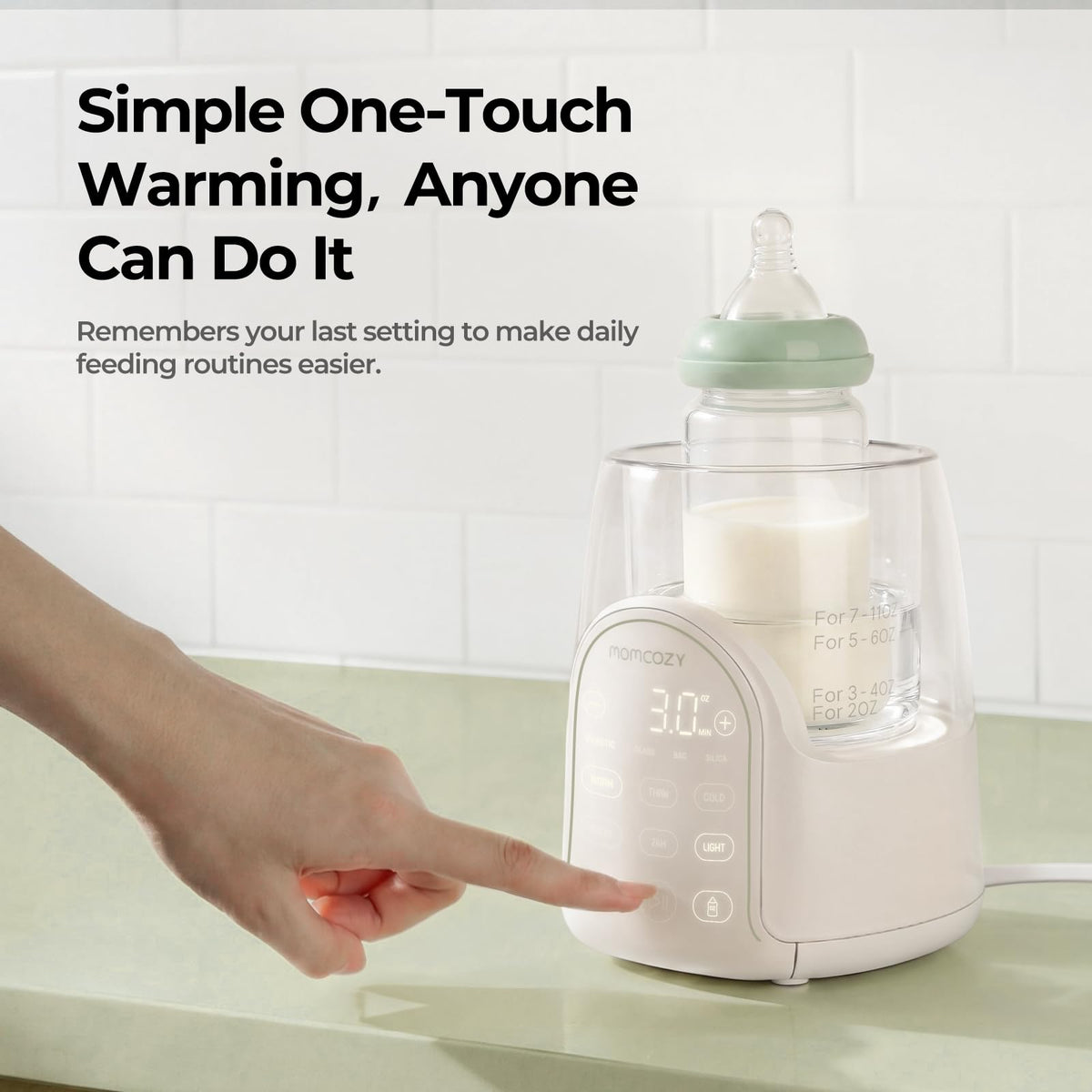 Momcozy NightPro Bottle Warmer for Baby Breast Milk with Night Light