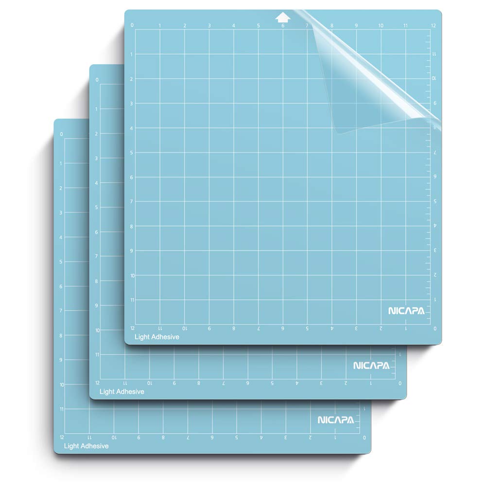 Buy now Nicapa StandardGrip Cutting Mat for Silhouette Cameo 4/3/2/1 (12x12 inch,3 pack) Standard Adhesive Sticky Quilting Cut Pads Replacement Accessories for Silhouette Cameo at indiglob india
