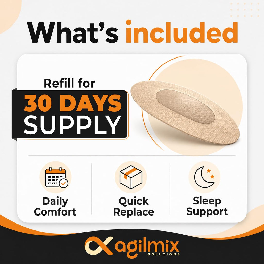 Refill Magnetic Nose Strips for Breathing, Nasal Strips, 30-Days-Nude