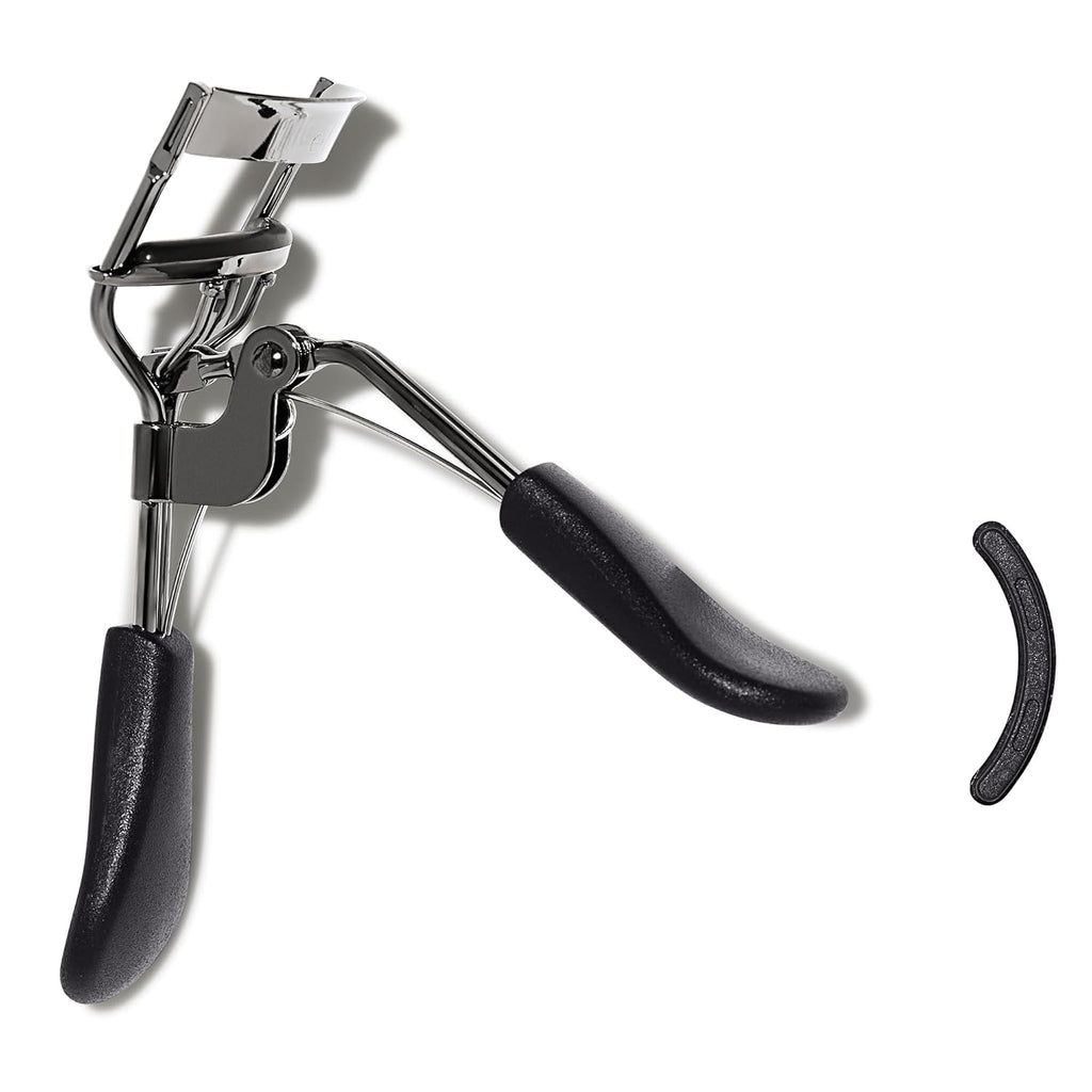 Buy now e.l.f. Pro Eyelash Curler, Strong, Contoured, Eye-Opening, Voluminous Lashes, Includes Additional Rubber Replacement Pad, Silver at indiglob india