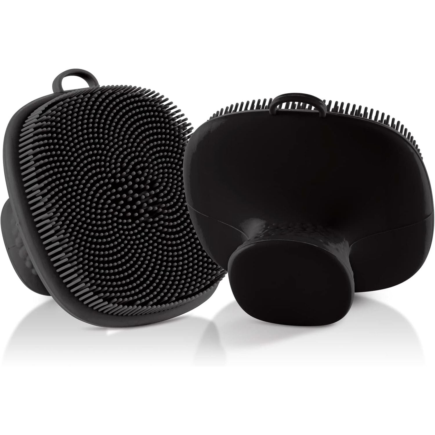 Buy now VWMYQ Face Scrubber, Silicone Face Scrubber for Men Facial Cleansing Brush Silicone Face Wash Brush Manual Waterproof Cleansing Skin Care Face Brushes for Exfoliating- Black Black Balck at indiglob india