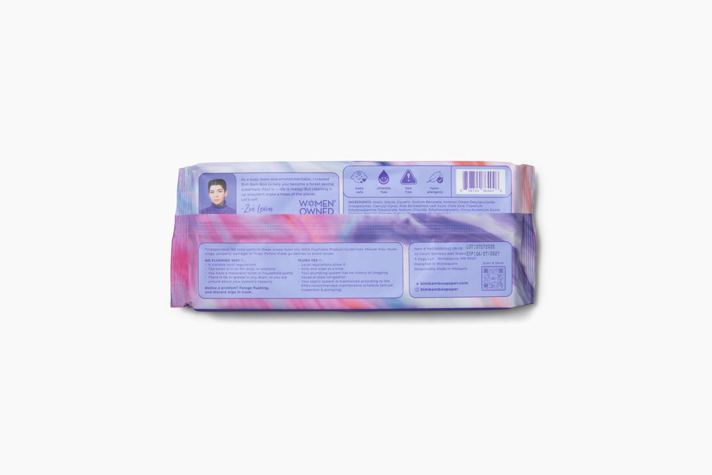 Bim Bam Boo, Flushable Wipes 42 Count