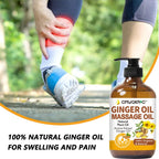 Lymphatic Drainage Massage Oil,2 Pack Ginger Oil Massage Body Oil Adults