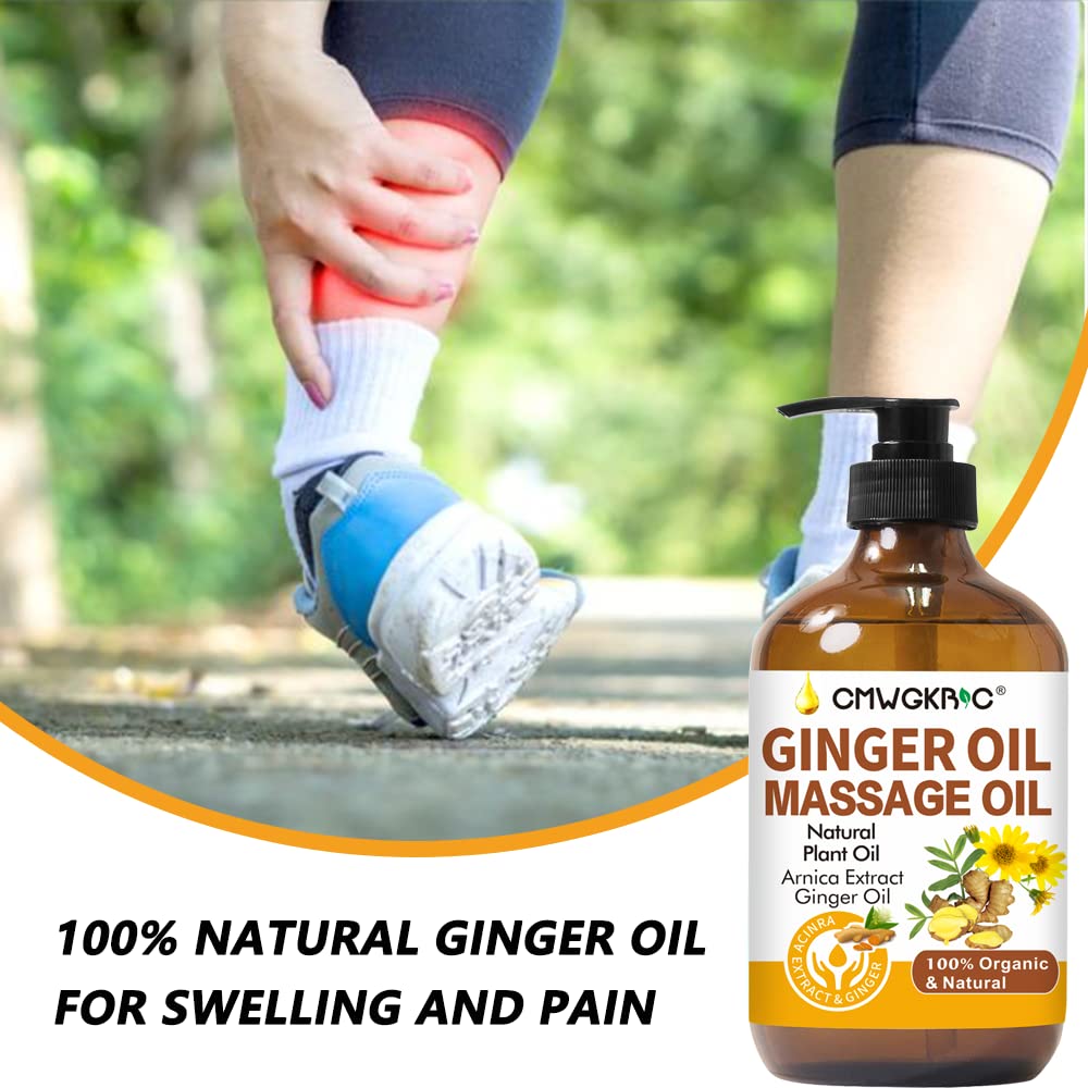 Lymphatic Drainage Massage Oil,2 Pack Ginger Oil Massage Body Oil Adults