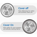 Buy now BEAUTURAL Fabric Shaver and Lint Remover, Sweater Defuzzer with 2-Speeds, 2 Replaceable Stainless Steel Blades, Battery Operated, Remove Clothes Fuzz, Lint Balls, Pills, Bobbles Gray at indiglob india