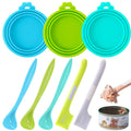 8 PACK Can Lids, Pet Food Can Cover and Food Mixing Spoons Food Canned Scoop, Fits Most Standard Size Dog and Cat Can Tops for Pet Cat Dog Feeding Can and Wet Food Storage