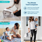Upseat Core Ergonomic Baby Floor Seat with Removable Tray & Cushion, Lightweight Portable Infant Sitting Chair for Upright Posture & Healthy Hip Development, Easy-Clean Design