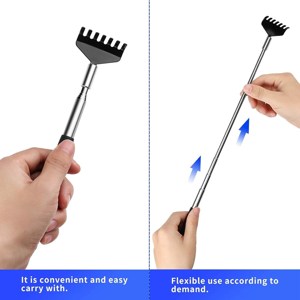 Buy now 2 Pack Portable Extendable Back Scratcher, Stainless Steel Telescoping Back Scratcher with Beautiful Present Packaging at indiglob india
