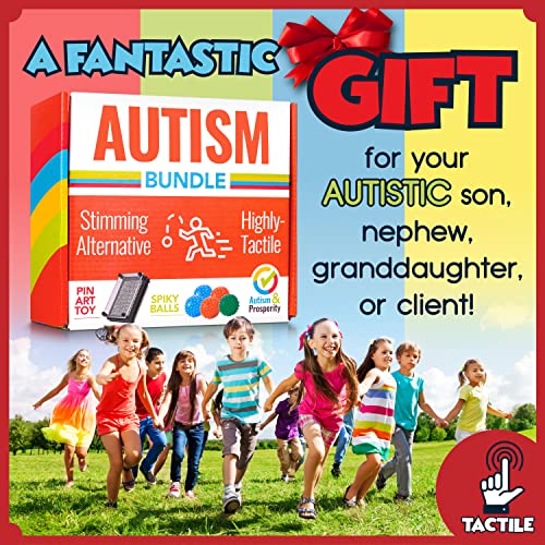 Buy now Autism & Prosperity Kids Highly-Tactile Stimming Alternative Bundle for Autistic Children â€“ ASD Child Boys Girls Teens - Calming Pin Art & Spiky Balls - Sensory Stimulation Toys Product Tool Item at indiglob india