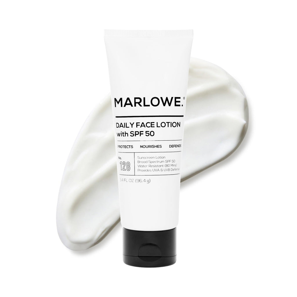 MARLOWE.Men's Travel Kit, Face + Body Essentials, TSA Friendly 3.4 oz Each | Travel Essentials, TSA Friendly Body Wash, Body Lotion, Facial Scrub & Facial Moisturizer
