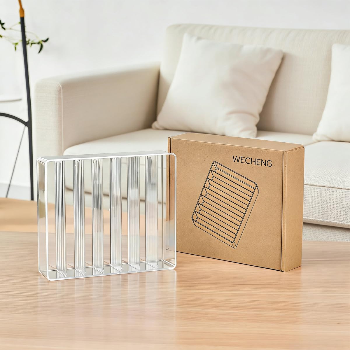 WECHENG Clear Plastic Acrylic Makeup Organizer for Makeup Palette Organizer