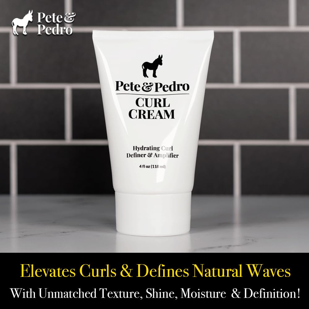 Pete & Pedro Curl Cream Hydrating Defining & Amplifier Hair Cream, 4 oz