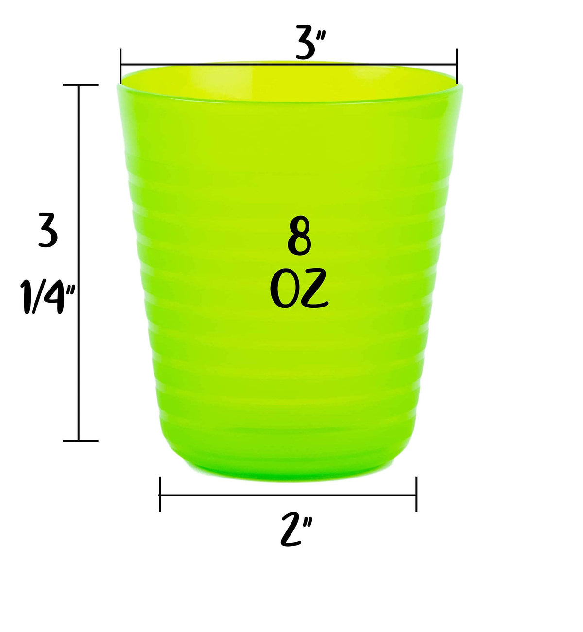Kids Plastic Dinnerware Set of 6 Multi Color Cups/Tumblers - Reusable, BPA-Free, Dishwasher Safe and Microwaveable