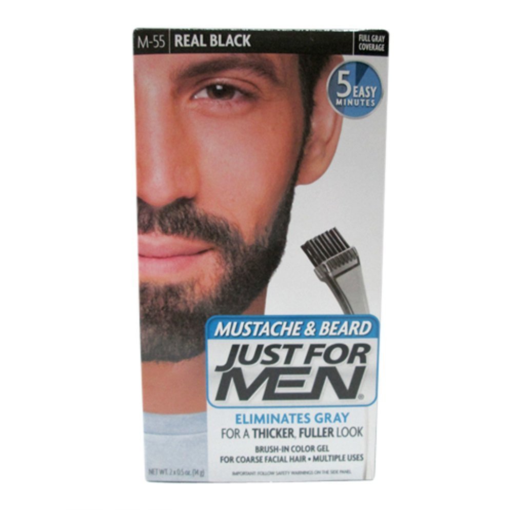 Buy now JUST FOR MEN Color Gel Mustache & Beard M-35 Medium Brown 1 ea Real Black 2 Count (Pack of 1) at indiglob india