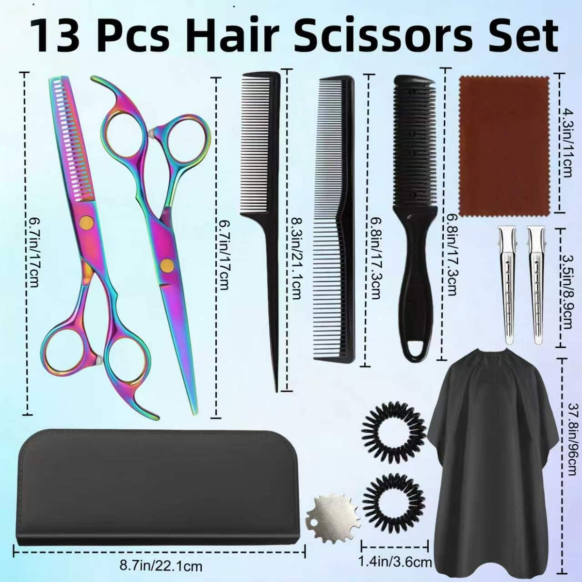 Hair Cutting Scissors Set, 440C Steel Cutting and Thinning Shears