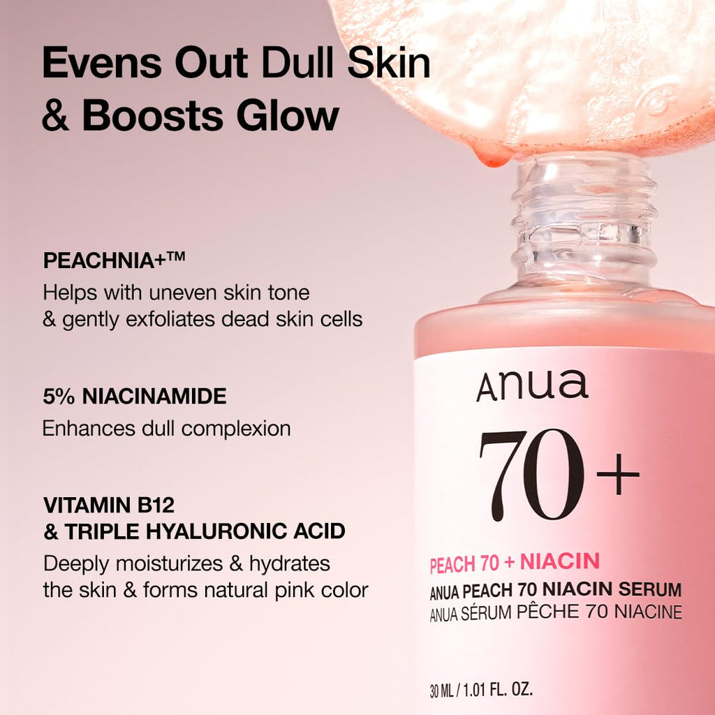 Buy now Anua Peach 70 Niacinamide Serum 30ml / brightening hydrating face serum/daily clean beauty (1.01 fl. oz.) at indiglob india