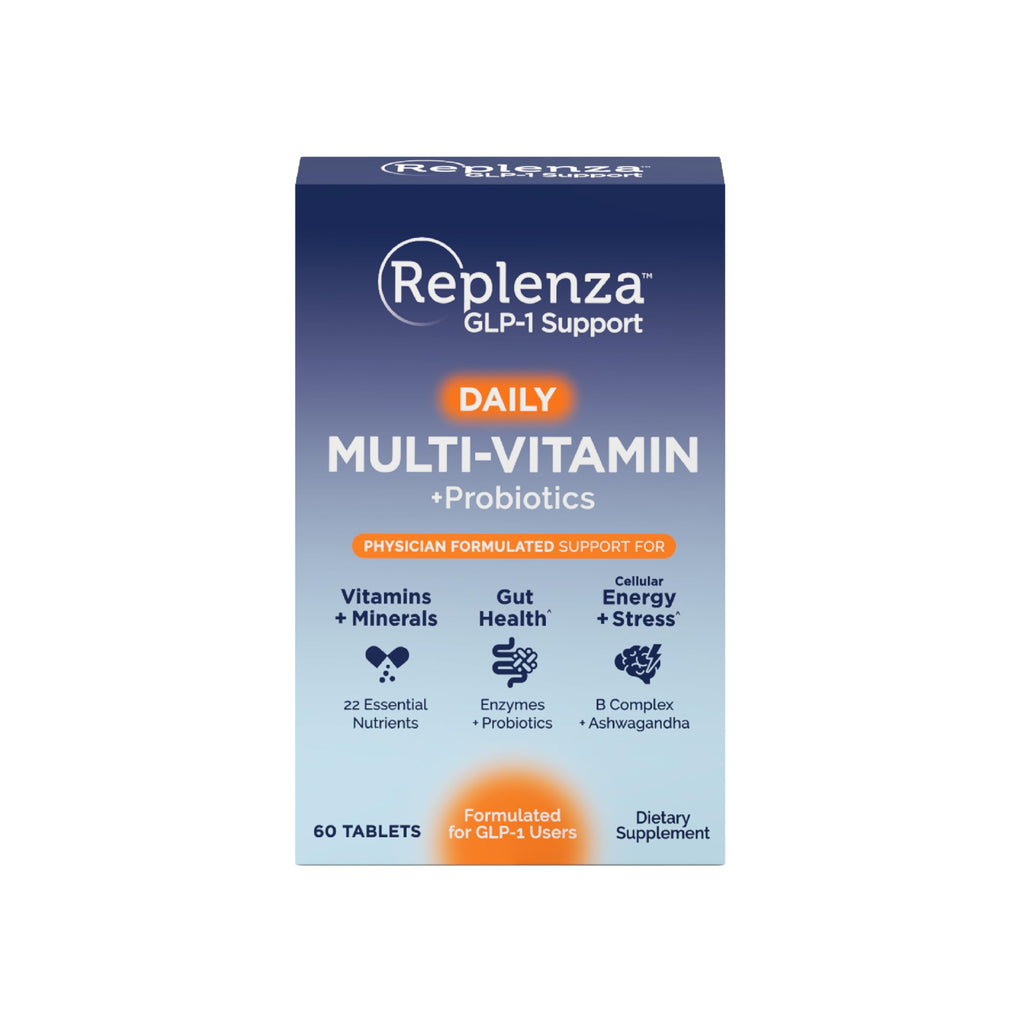 Replenza Daily GLP-1 Nutritional Support Supplement, 60 Tablets | Gut Health, Stress Support & Cellular Energy – Essential Vitamins & Minerals, Daily Wellness