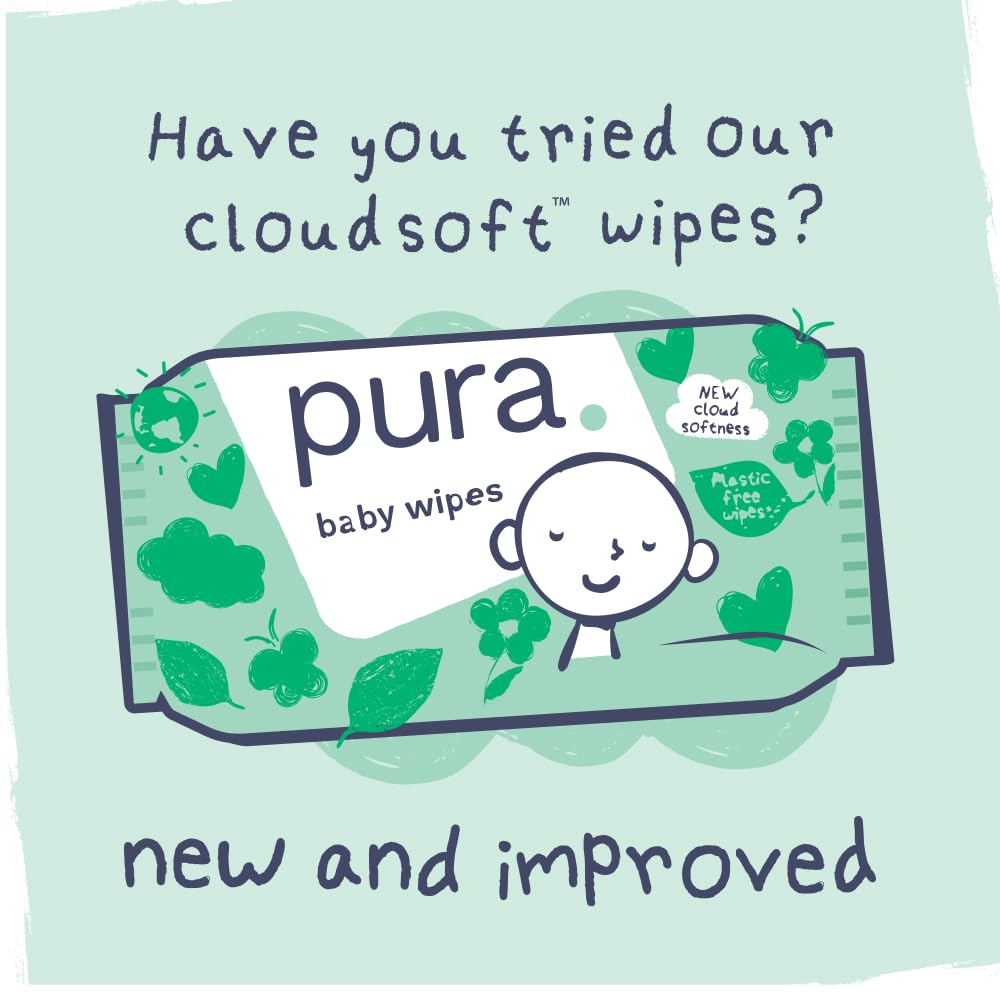 Pura Baby Diapers Size 7 (37+ lbs) 80 Count Sensitive Skin