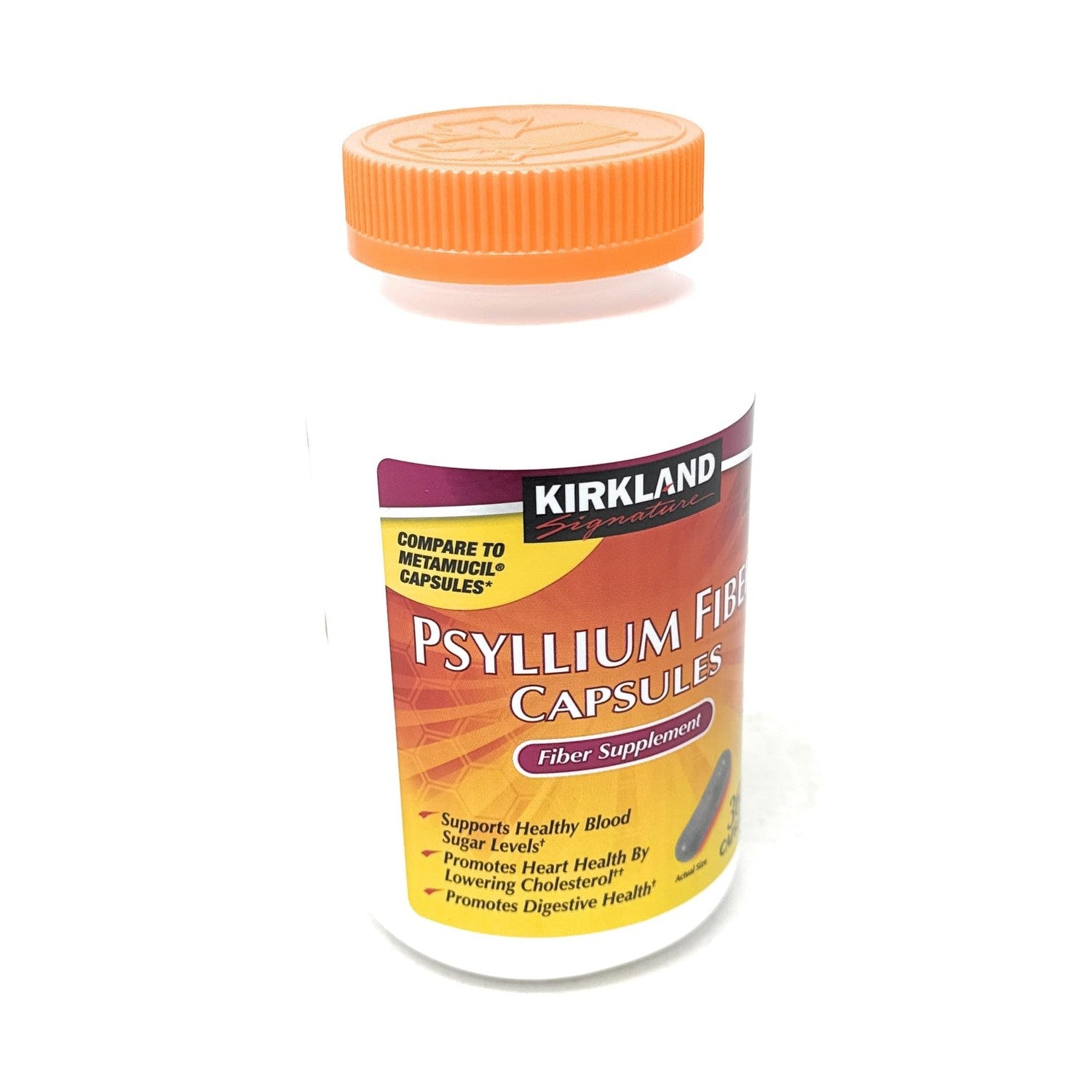 Fiber Capsules Kirkland Therapy for Regularity/Fiber Supplement, 360 capsules - Compare to the Active Ingredient in Metamucil Capsules