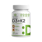 DEAL SUPPLEMENT 2 Pack Vitamin D3 5,000 IU + K2 MK7 Softgels, 500 Count | 2-in-1 Complex | Supports Heart, Bone, Teeth & Immune Health | Easy to Swallow