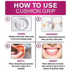 Cushion Grip Thermoplastic Denture Adhesive, 0.35 oz Travel Size (Pack of 2) – Refits and Tightens Loose Dentures for Up to 4 Days | Glue-Free, Zinc-Free, Waterproof, Acts Like a Soft Denture Reliner