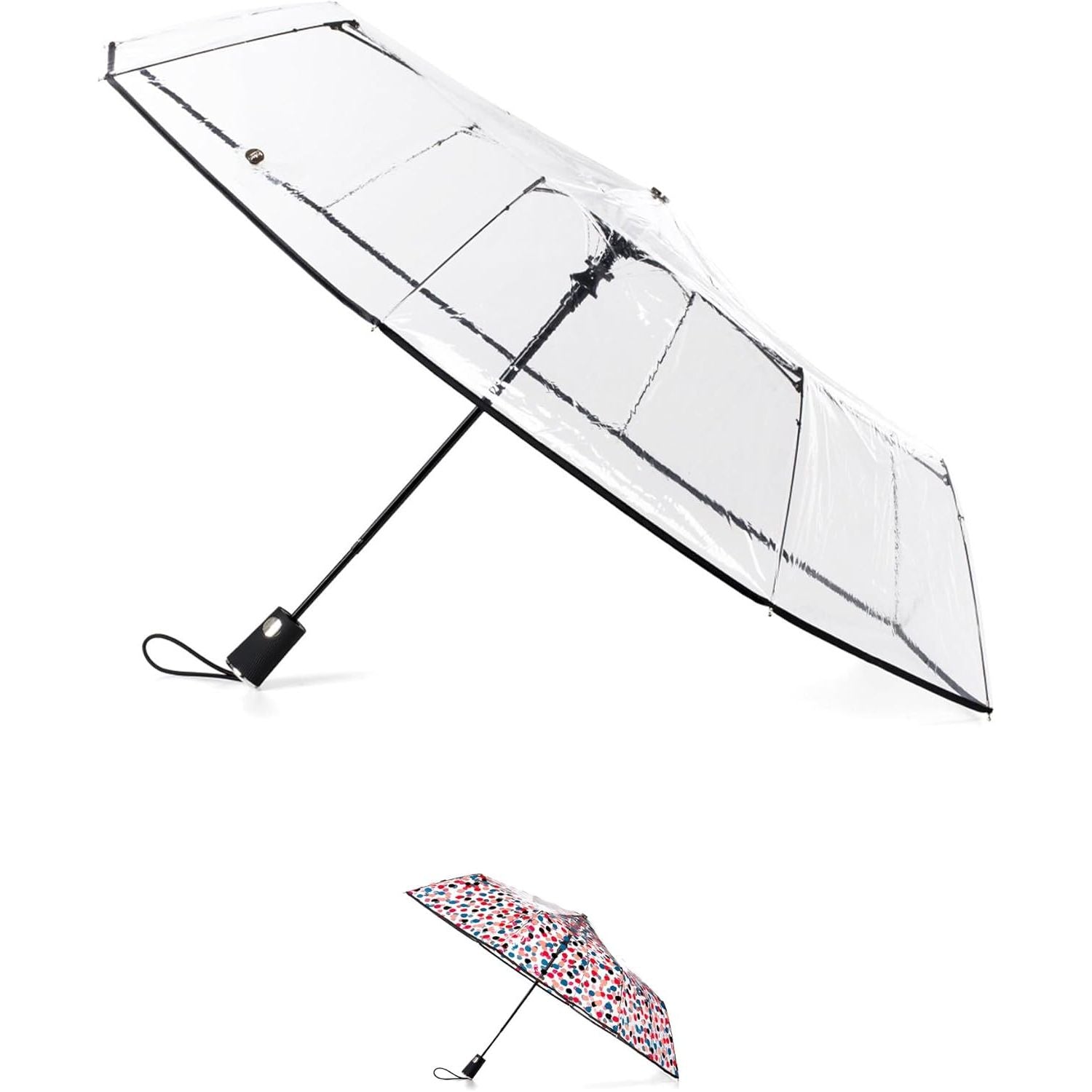 Buy now Ultra Clear Folding Umbrella with Auto Open Technology at indiglob india