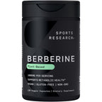 Sports Research® Berberine 1000mg, 60 Veggie Capsules | Herbal Ayurvedic Metabolic Health Support | Vegan Certified, Gluten-Free, Non-GMO - 30 Servings