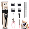 Dog Clippers Grooming Kit and Paw Trimmer,Cordless,Low Noise, Electric Quiet,Rechargeable, Dog Trimmer Grooming, Pet Hair Clippers for Thick Coats,Shaver for Small and Large Dogs Cats