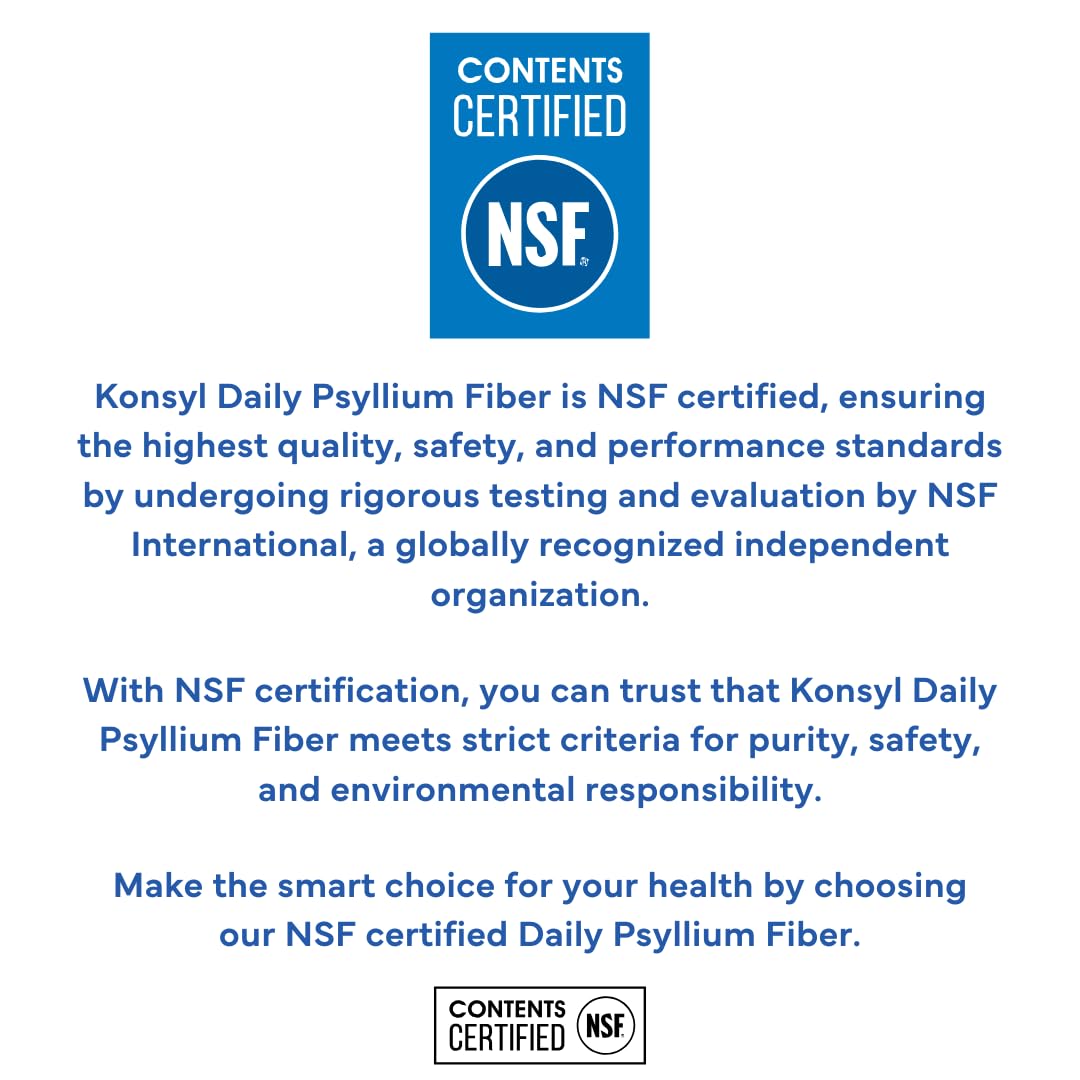 Konsyl Daily Psyllium Fiber Powder - 19oz, 90 Servings, Natural Unflavored Soluble Dietary Fiber Supplement - Psyllium Husk Prebiotic for Digestive Support and Gut Health - Sugar Free, Keto & Vegan