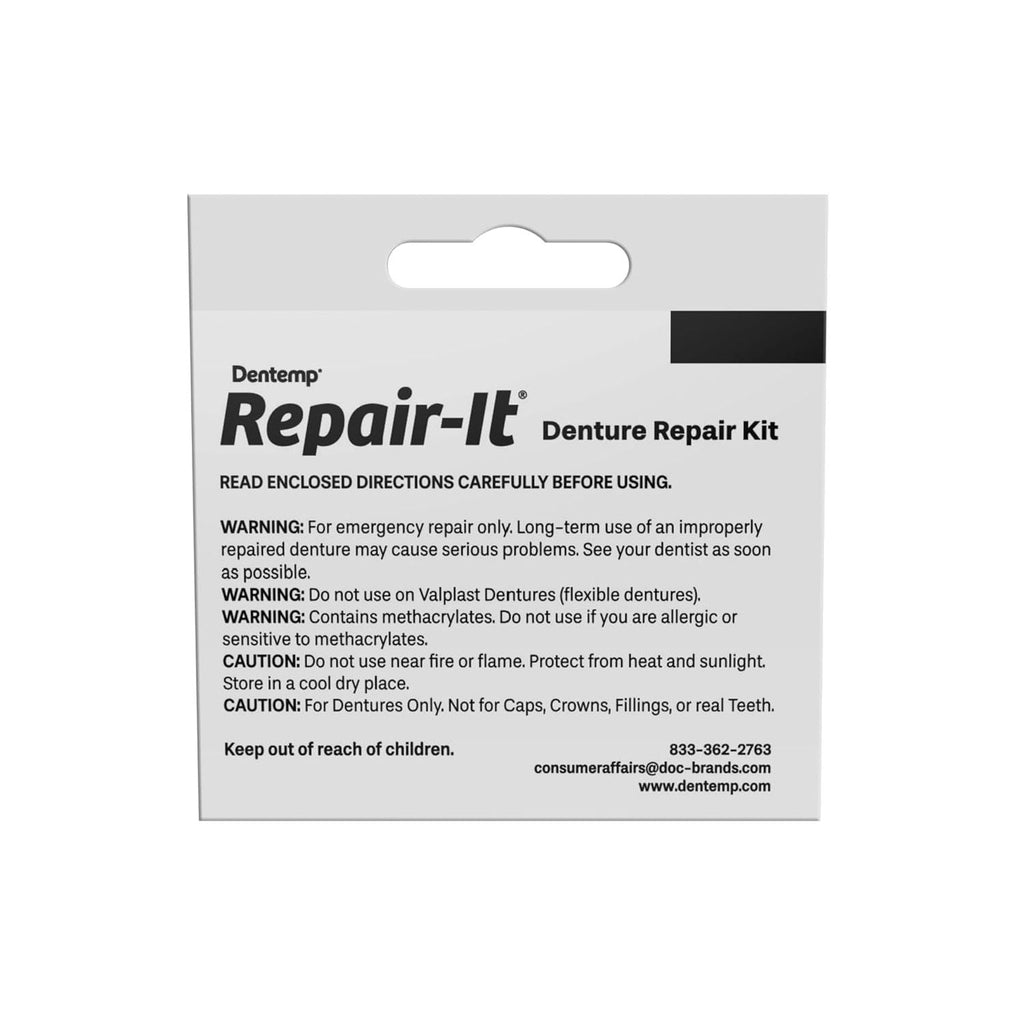 Buy now Dentemp Repair Kit - Repair-It Advanced Formula Denture Repair Kit - Repairs Broken Dentures, Mends Cracks and Replace Loose Teeth at indiglob india