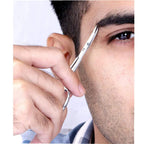 Small Scissors, 3.5in Beauty Scissors,for Personal Facial Hair Grooming ，Curved and Round Design, for Trim Men/Women Eyebrows Trimming, Eyelashes,Nose Hair, Ear, Mustache 3 Pack