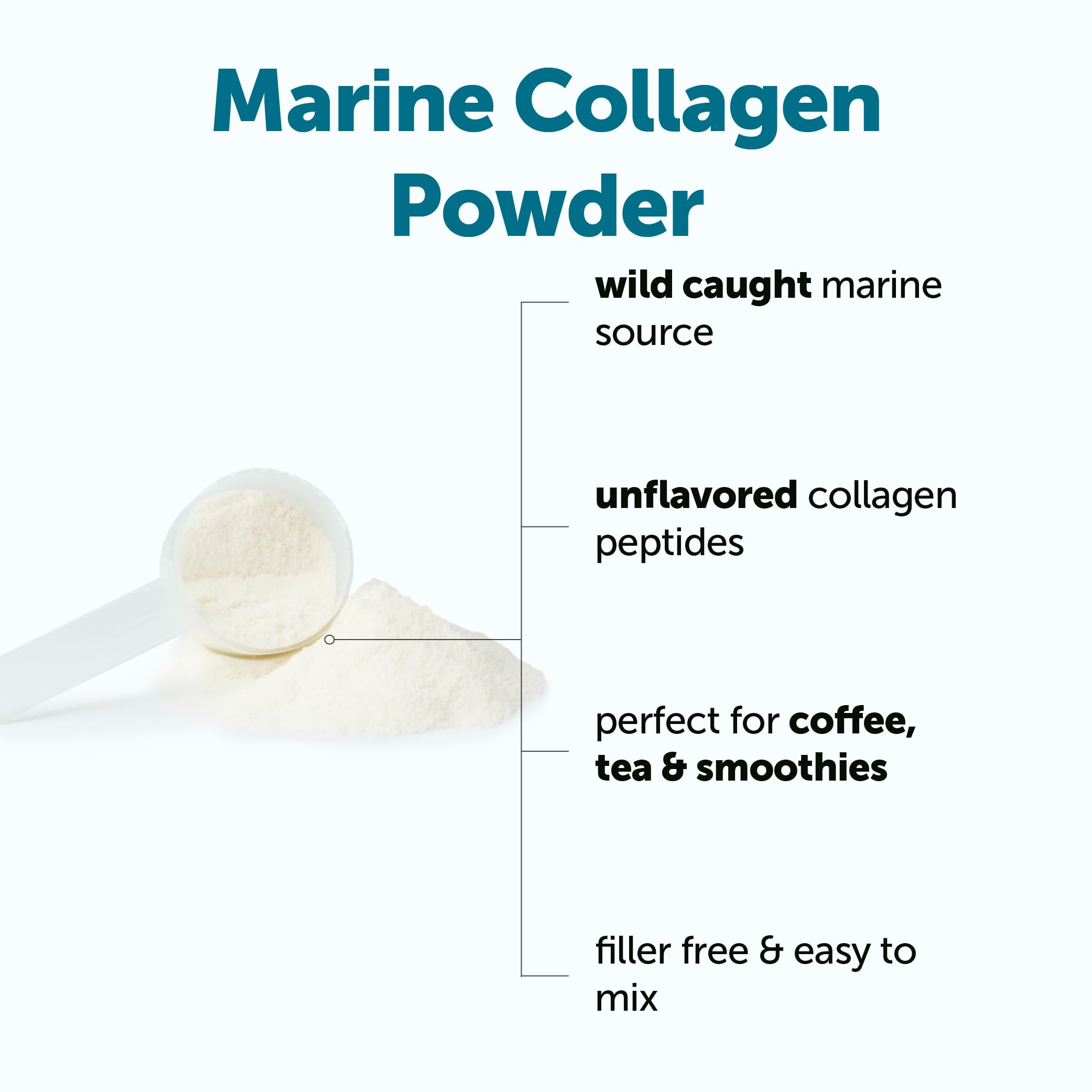 Micro Ingredients Marine Collagen Protein Powder, 1 Pound | Wild Caught Fish Source | Hydrolyzed Peptides | Unflavored, Keto, & Paleo Friendly | Easy to Mix, Non-GMO