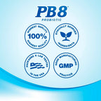 PB8 Probiotic | 14 Billion CFU | 120 Capsules | 8 Strains | for Women and Men | Gluten, Soy, and Milk Free Supplement