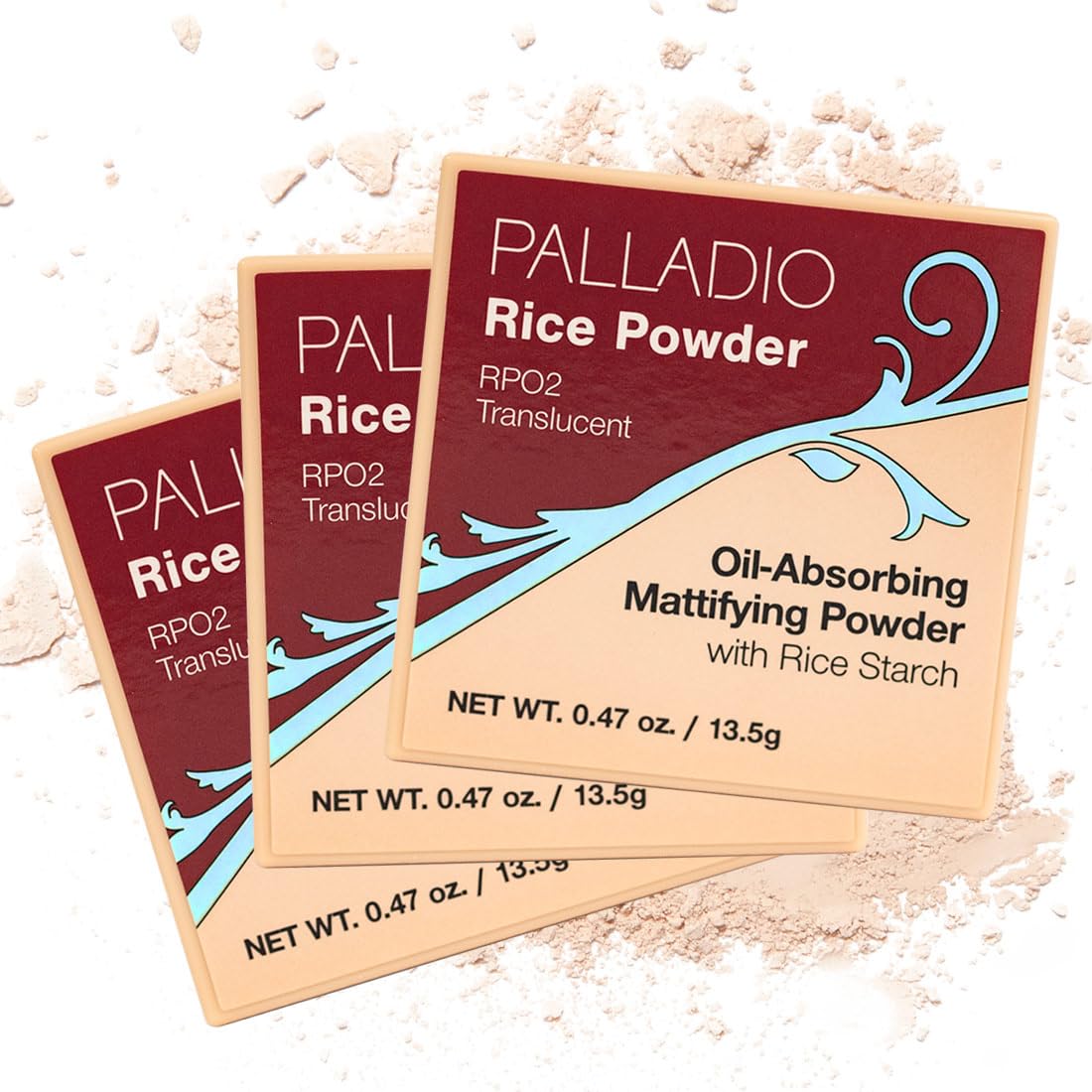 Buy now Palladio Rice Powder, Natural, Loose Setting Powder, Absorbs Oil, Leaves Face Looking and Feeling Smooth, Helps Makeup Last Longer For a Flawless, Fresh Look 3 Count (Pack of 1) Translucent at indiglob india