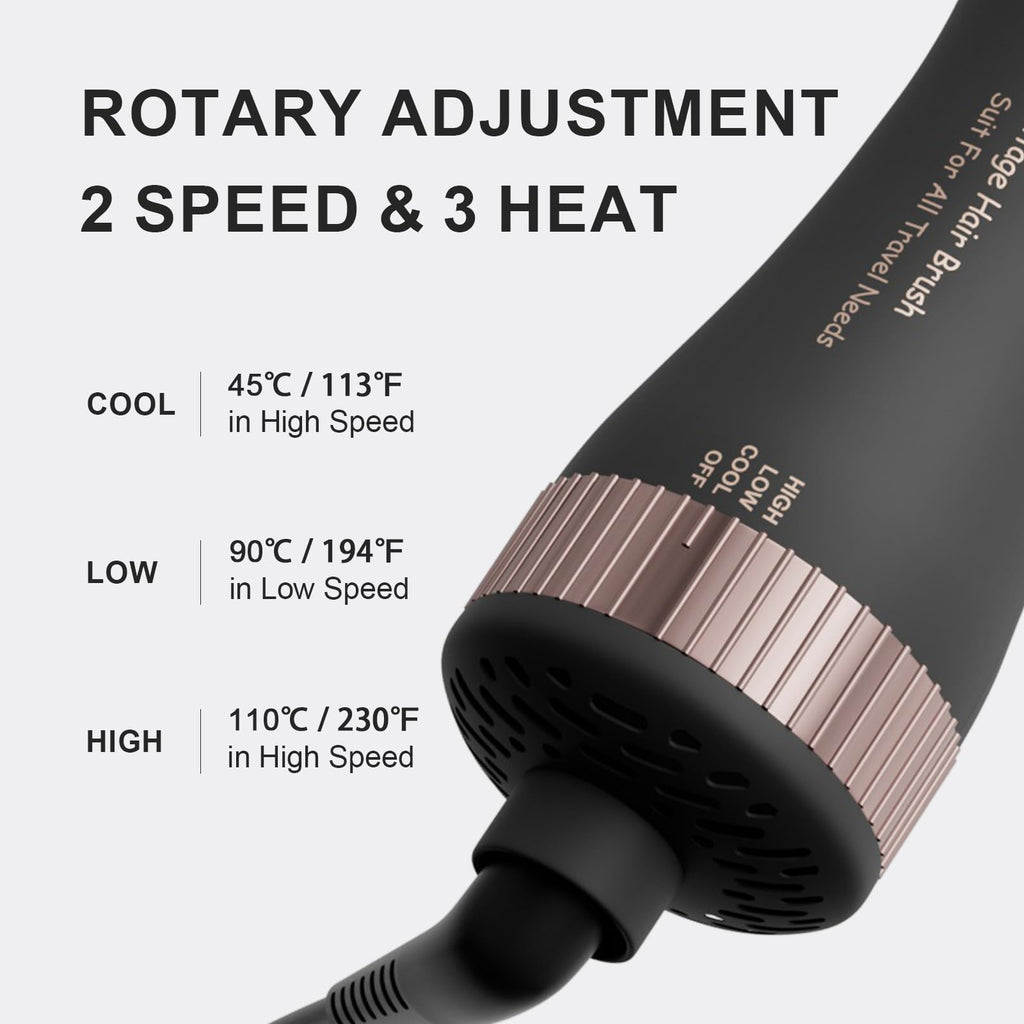 Compact travel hair dryer with dual voltage, 2 speed & 3 heat settings. Verified by CuratCart for quality and trust.