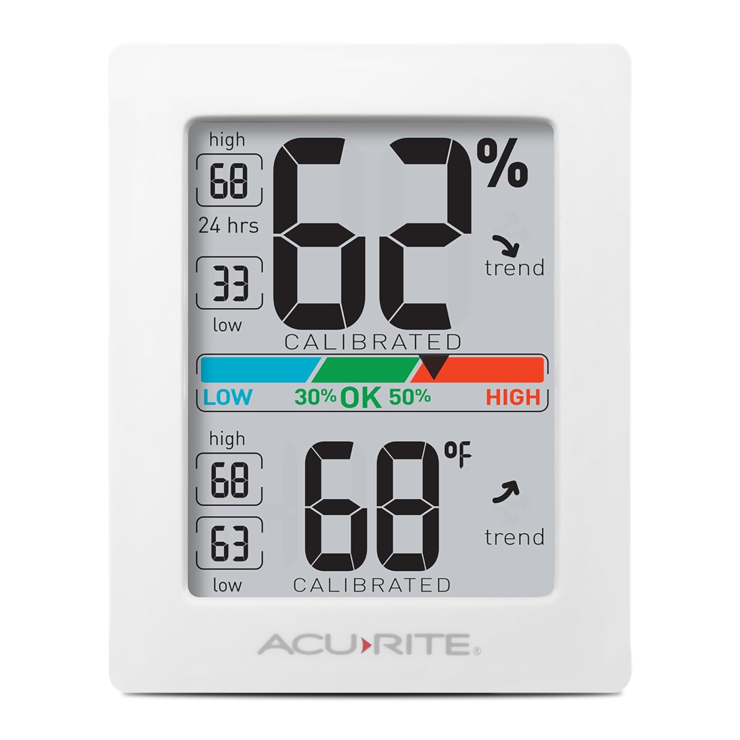 Buy now AcuRite Humidity Meter Hygrometer and Indoor Digital Thermometer with Temperature Gauge and Humidity Gauge, Room Thermometer Comfort Scale, 3 x 2.5 Inches, White (01083M) Hygrometer at indiglob india