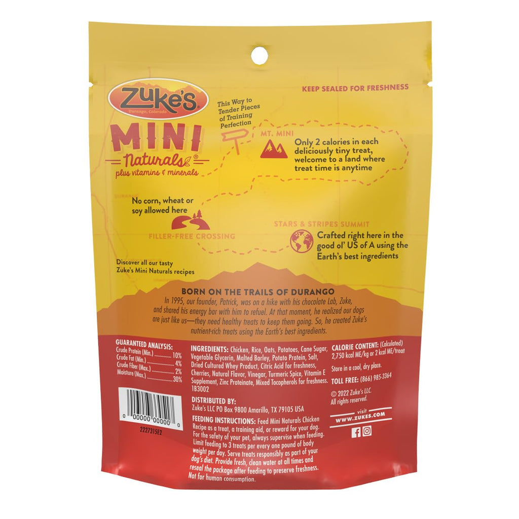 Zuke’s Mini Naturals Dog Training Treats for Dogs, Pet Treats Made with Real Chicken, 16 oz