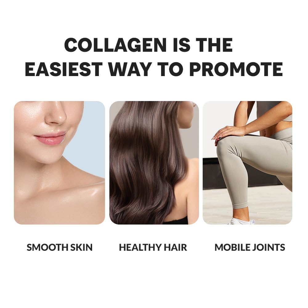Marine Collagen Peptides - Hydrolyzed Ultra-fine Collagen Powder for Women & Men, Hyaluronic Acid, Biotin, Vitamin C, for Skin, Hair, Nails, Joints, Non-GMO, Unflavored, Easily Dissolved, 16oz