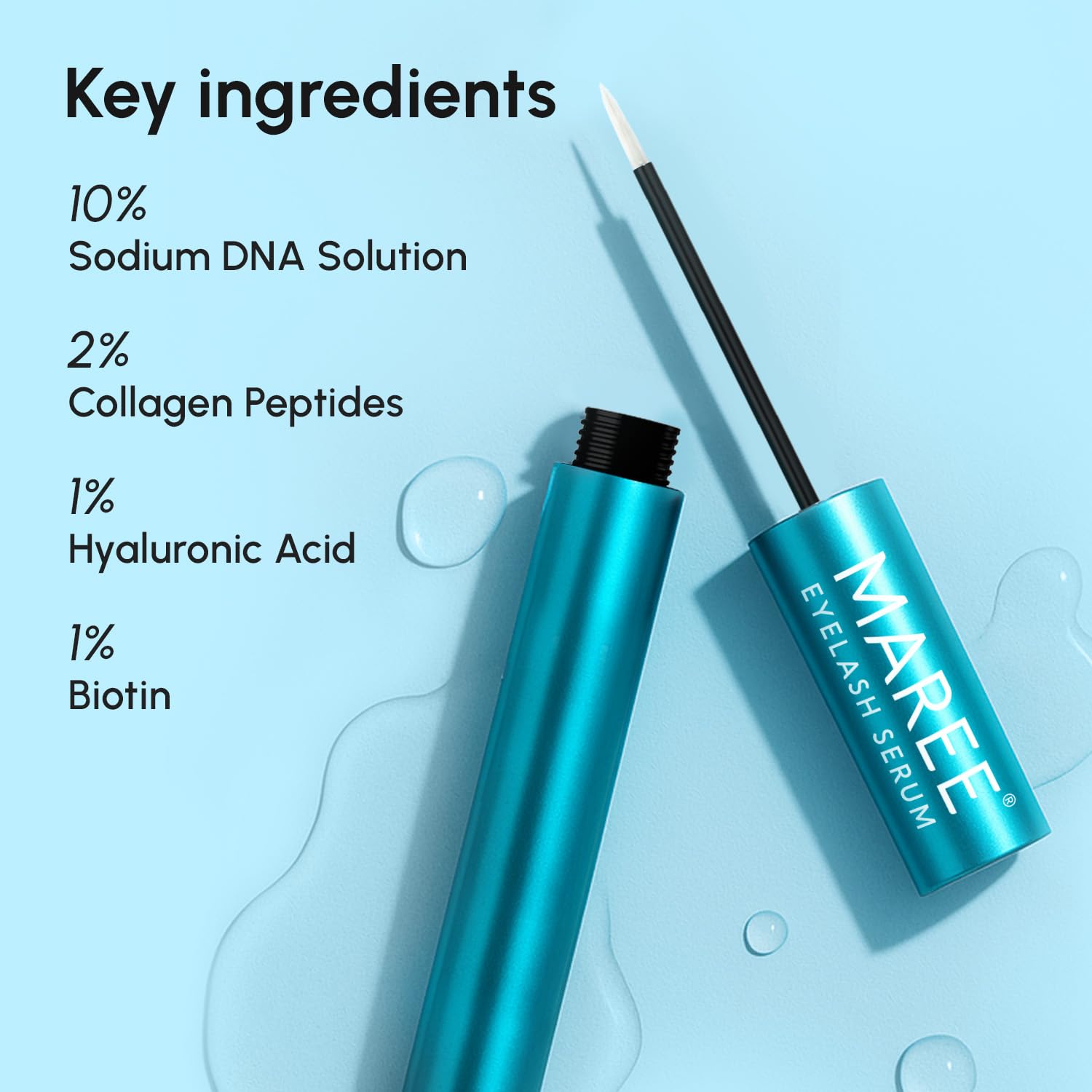 MAREE Eyelash Serum To Grow Lashes & Brows – Eye Lash Serum for Eyelash Growth Without Prostaglandin – Rapid Enhancing Lash Growth Eyebrow Boost Oil – Sérum De Pestañas Suero Para Pestañas Crecimiento