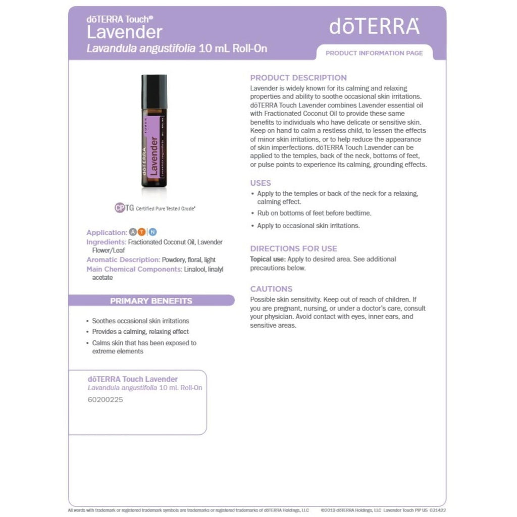 doTERRA - Lavender Touch Essential Oil - 10 mL Roll On