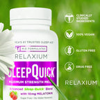 Relaxium Sleep Quick Melts, Sleep Aid, 10mg Melatonin, Berry, 100 Serving | Maximum Strength, Fast Acting, Drug-Free Vegan Dietary Supplement, USA Made